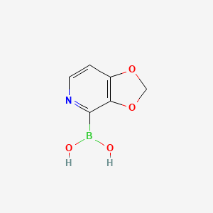 molecular formula C6H6BNO4 B13343376 [1,3]Dioxolo[4,5-c]pyridin-4-ylboronic acid 