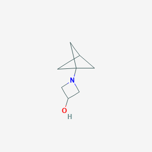 molecular formula C8H13NO B13343387 1-(Bicyclo[1.1.1]pentan-1-yl)azetidin-3-ol 