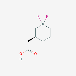 molecular formula C8H12F2O2 B13343460 (S)-2-(3,3-Difluorocyclohexyl)acetic acid 