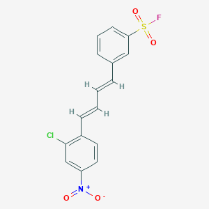 molecular formula C16H11ClFNO4S B13343475 3-(4-(2-Chloro-4-nitrophenyl)buta-1,3-dien-1-yl)benzene-1-sulfonyl fluoride 