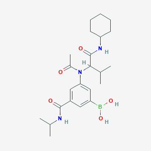 N~2~-Acetyl-N~2~-{3-borono-5-[(propan-2-yl)carbamoyl]phenyl}-N-cyclohexylvalinamide