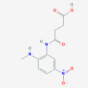 molecular formula C11H13N3O5 B13343482 2'-(Methylamino)-5'-nitro-succinanilic Acid 