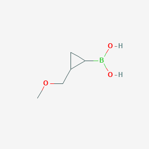 molecular formula C5H11BO3 B13343496 (2-(Methoxymethyl)cyclopropyl)boronic acid 