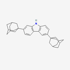 molecular formula C32H37N B13343511 2,6-Di(adamantan-1-yl)-9H-carbazole 