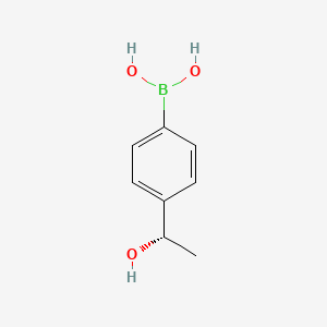 molecular formula C8H11BO3 B13343512 (S)-(4-(1-Hydroxyethyl)phenyl)boronic acid 