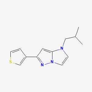 molecular formula C13H15N3S B13343520 1-isobutyl-6-(thiophen-3-yl)-1H-imidazo[1,2-b]pyrazole 