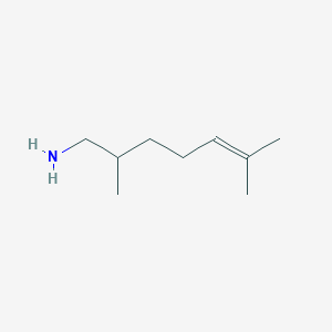 molecular formula C9H19N B13343531 2,6-Dimethylhept-5-EN-1-amine 