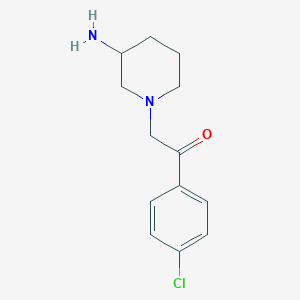 molecular formula C13H17ClN2O B13343537 2-(3-Aminopiperidin-1-yl)-1-(4-chlorophenyl)ethan-1-one 