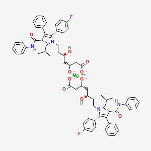 molecular formula C66H66F2MgN4O10-2 B13343538 magnesium;(3R,5R)-7-[2-(4-fluorophenyl)-3-phenyl-4-(phenylcarbamoyl)-5-propan-2-ylpyrrol-1-yl]-5-hydroxy-3-oxidoheptanoate 