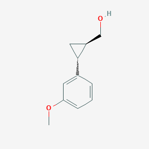 molecular formula C11H14O2 B13343563 Rel-((1R,2R)-2-(3-methoxyphenyl)cyclopropyl)methanol 