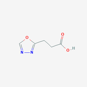 molecular formula C5H6N2O3 B13343582 3-(1,3,4-Oxadiazol-2-yl)propanoic acid 