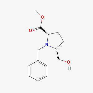 molecular formula C14H19NO3 B13343587 Methyl (2R,5R)-1-benzyl-5-(hydroxymethyl)pyrrolidine-2-carboxylate 