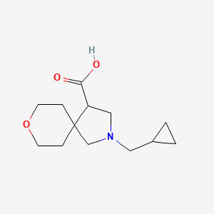 molecular formula C13H21NO3 B13343604 2-(Cyclopropylmethyl)-8-oxa-2-azaspiro[4.5]decane-4-carboxylic acid 