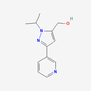 molecular formula C12H15N3O B13343618 (1-isopropyl-3-(pyridin-3-yl)-1H-pyrazol-5-yl)methanol 