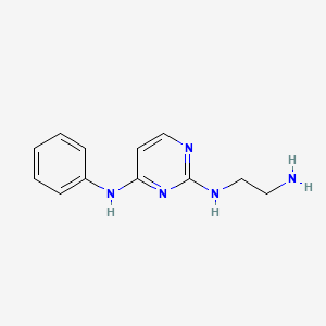 molecular formula C12H15N5 B13343626 N2-(2-aminoethyl)-N4-phenylpyrimidine-2,4-diamine 