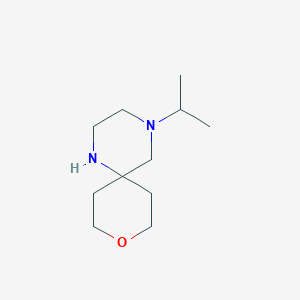 molecular formula C11H22N2O B13343639 4-Isopropyl-9-oxa-1,4-diazaspiro[5.5]undecane 