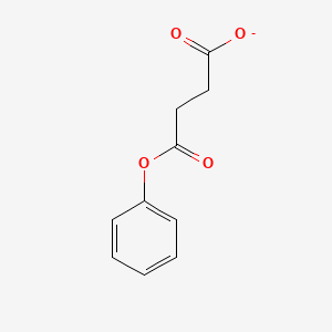 molecular formula C10H9O4- B13343647 Butanedioic acid, monophenyl ester 