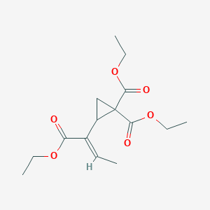 (E)-Diethyl 2-(1-ethoxy-1-oxobut-2-en-2-yl)cyclopropane-1,1-dicarboxylate