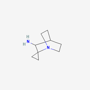 molecular formula C9H16N2 B13343677 1'-Azaspiro[cyclopropane-1,2'-quinuclidin]-3'-amine 