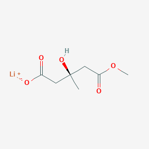 molecular formula C7H11LiO5 B13343679 Lithium (S)-3-hydroxy-5-methoxy-3-methyl-5-oxopentanoate 