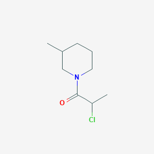 molecular formula C9H16ClNO B13343699 1-(2-Chloropropanoyl)-3-methylpiperidine 