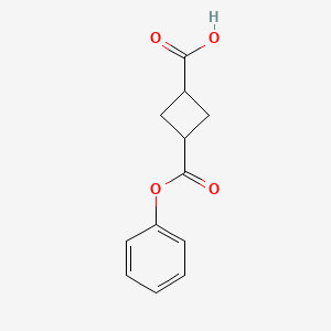 3-(Phenoxycarbonyl)cyclobutane-1-carboxylic acid