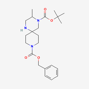 9-Benzyl 4-(tert-butyl) 3-methyl-1,4,9-triazaspiro[5.5]undecane-4,9-dicarboxylate