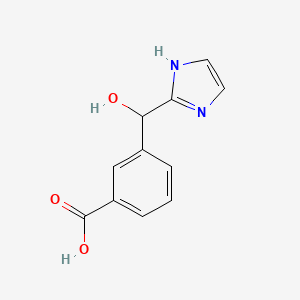 molecular formula C11H10N2O3 B13343728 3-(Hydroxy(1H-imidazol-2-yl)methyl)benzoic acid 