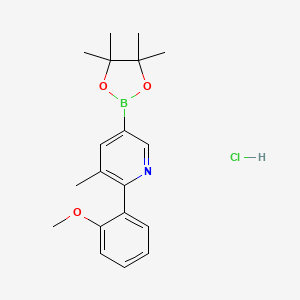 2-(2-Methoxyphenyl)-3-methyl-5-(4,4,5,5-tetramethyl-1,3,2-dioxaborolan-2-yl)pyridinehydrochloride