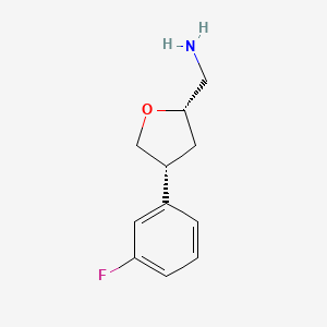 ((2S,4R)-4-(3-Fluorophenyl)tetrahydrofuran-2-yl)methanamine