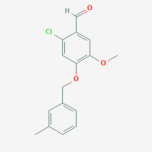 2-Chloro-5-methoxy-4-((3-methylbenzyl)oxy)benzaldehyde