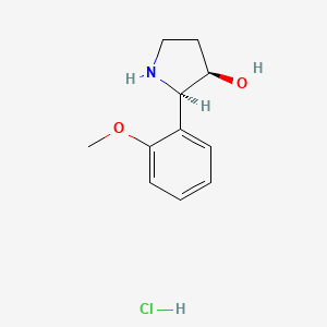 Rel-(2R,3R)-2-(2-methoxyphenyl)pyrrolidin-3-ol hydrochloride