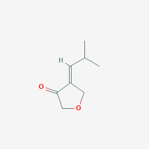 molecular formula C8H12O2 B13343882 4-(2-Methylpropylidene)dihydrofuran-3(2H)-one 