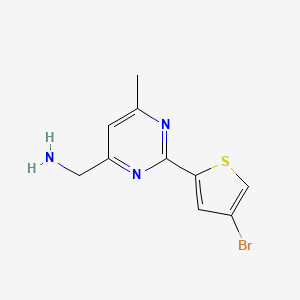 molecular formula C10H10BrN3S B13343906 (2-(4-Bromothiophen-2-yl)-6-methylpyrimidin-4-yl)methanamine 