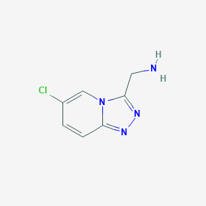 molecular formula C7H7ClN4 B13343920 (6-Chloro-[1,2,4]triazolo[4,3-a]pyridin-3-yl)methanamine 