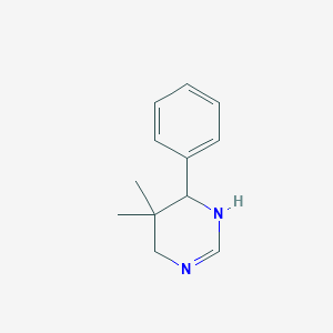 molecular formula C12H16N2 B13343947 (-)-5,5-Dimethyl-6-phenyl-1,4,5,6-tetrahydropyrimidine 