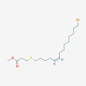 molecular formula C18H33BrO2S B13343954 (Z)-Methyl 3-((14-bromotetradec-5-en-1-yl)thio)propanoate 