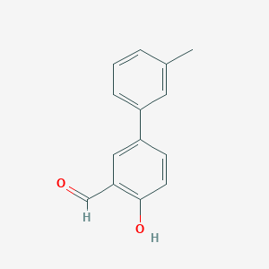 molecular formula C14H12O2 B13343967 4-Hydroxy-3'-methyl[1,1'-biphenyl]-3-carbaldehyde CAS No. 893738-02-8