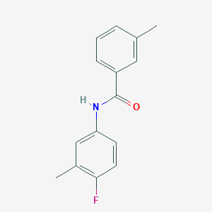 molecular formula C15H14FNO B13343972 N-(4-fluoro-3-methylphenyl)-3-methylbenzamide 