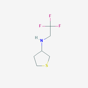 molecular formula C6H10F3NS B13343987 N-(2,2,2-Trifluoroethyl)tetrahydrothiophen-3-amine 