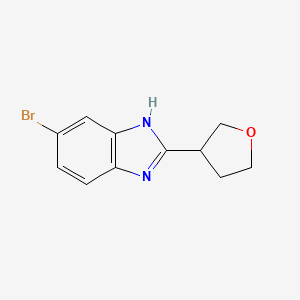 molecular formula C11H11BrN2O B13344031 6-Bromo-2-(tetrahydrofuran-3-yl)-1H-benzo[d]imidazole 