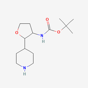 tert-Butyl (2-(piperidin-4-yl)tetrahydrofuran-3-yl)carbamate