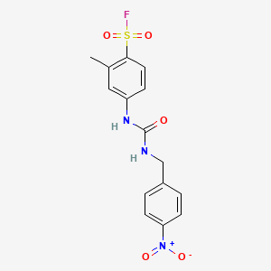 2-Methyl-4-(3-(4-nitrobenzyl)ureido)benzene-1-sulfonyl fluoride