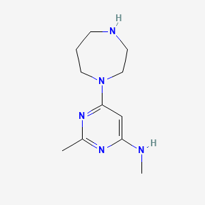 molecular formula C11H19N5 B13344096 6-(1,4-diazepan-1-yl)-N,2-dimethylpyrimidin-4-amine 