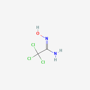 molecular formula C2H3Cl3N2O B13344139 (E)-2,2,2-Trichloro-N'-hydroxyacetimidamide 