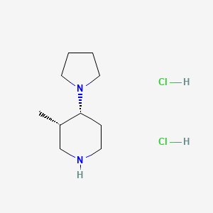 molecular formula C10H22Cl2N2 B13344228 Rel-(3S,4R)-3-methyl-4-(pyrrolidin-1-yl)piperidine dihydrochloride 