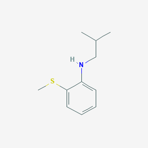 molecular formula C11H17NS B13344236 N-Isobutyl-2-(methylthio)aniline 