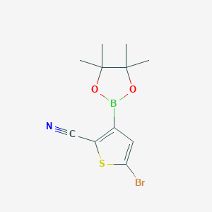 5-Bromo-3-(4,4,5,5-tetramethyl-1,3,2-dioxaborolan-2-YL)thiophene-2-carbonitrile