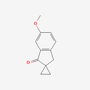 molecular formula C12H12O2 B13344257 5'-Methoxy-1',3'-dihydrospiro[cyclopropane-1,2'-indene]-3'-one 