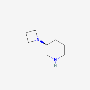 molecular formula C8H16N2 B13344261 (S)-3-(Azetidin-1-yl)piperidine 